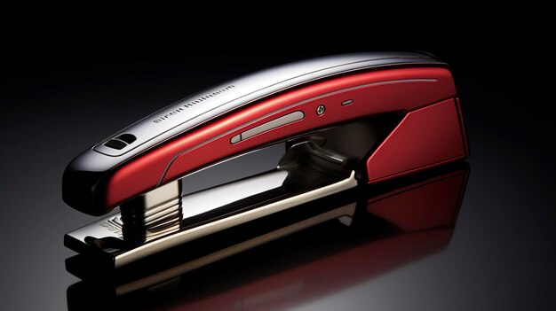 A photo of a closeup of a sleek stapler