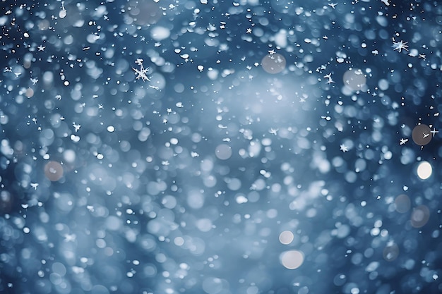 Photo of closeup of snowflakes falling during a storm