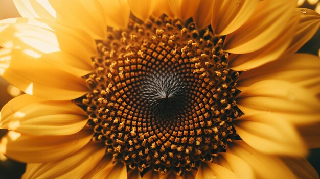 Foto una foto di un primo piano di un girasole