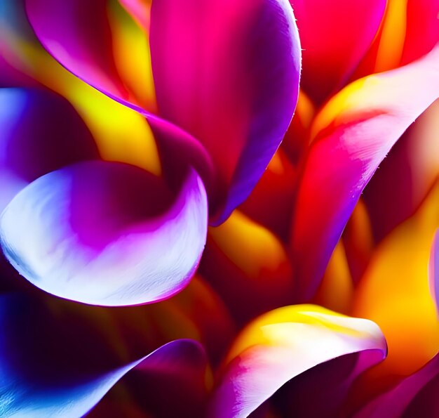 Photo Closeup Textural Bright Exotic Flowers 2