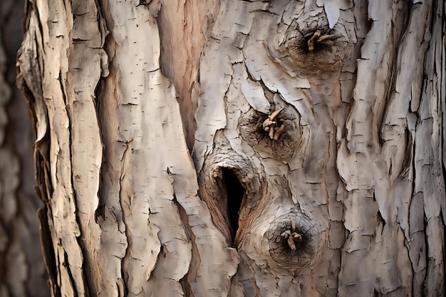 Photo of A closeup of textured tree bark nature background