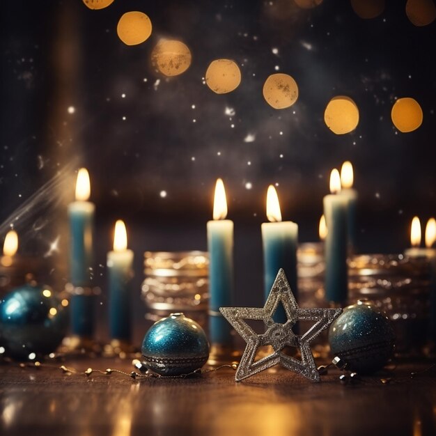 photo closeup view of beautiful hanukkah concept