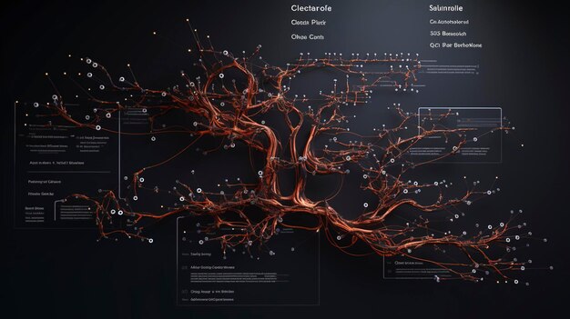 A photo of a code repository with a branching strategy