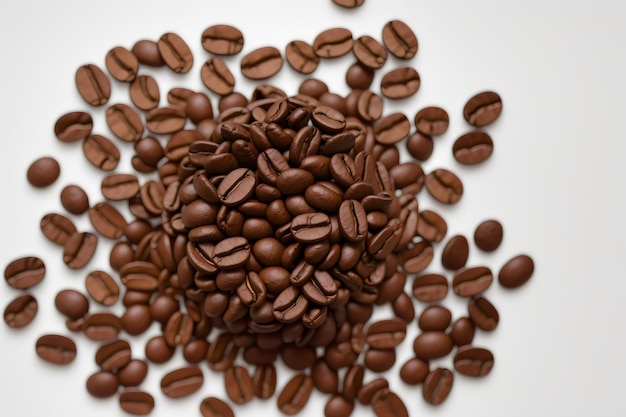 Photo photo coffee beans levitate on a white background