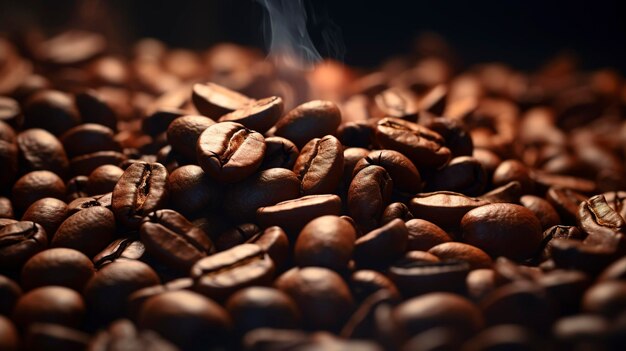 A photo of coffee beans in the process of being grinding