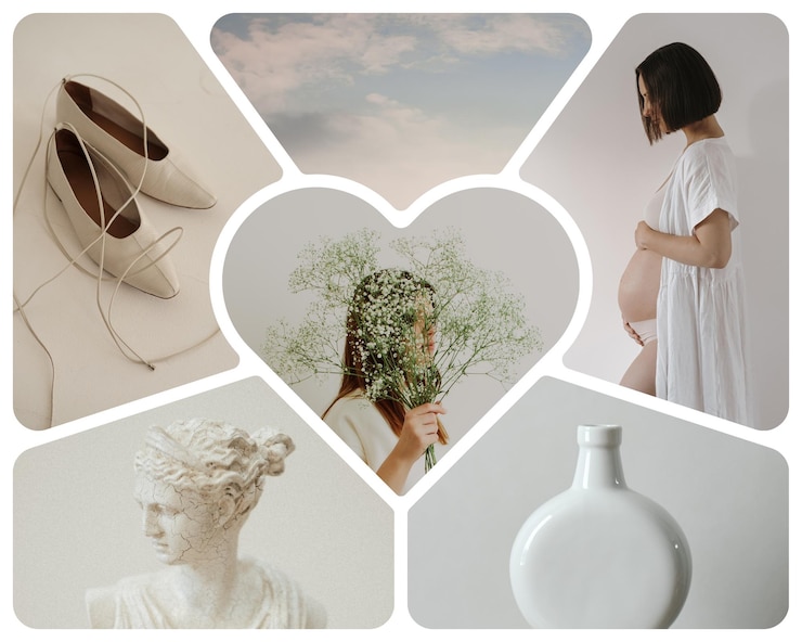 Photo photo collage frames template for interior design