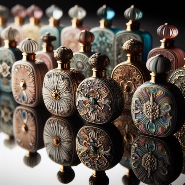 Photo collection of small perfume bottles