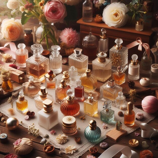 photo collection of small perfume bottles