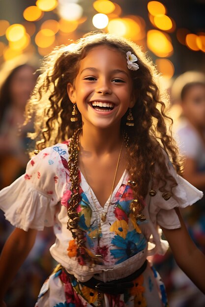 Photo of colombian children perform traditional dances during the nov festive colombia vibrant