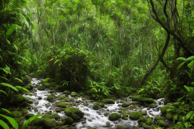 photo of Colombian colorful nature generative ai