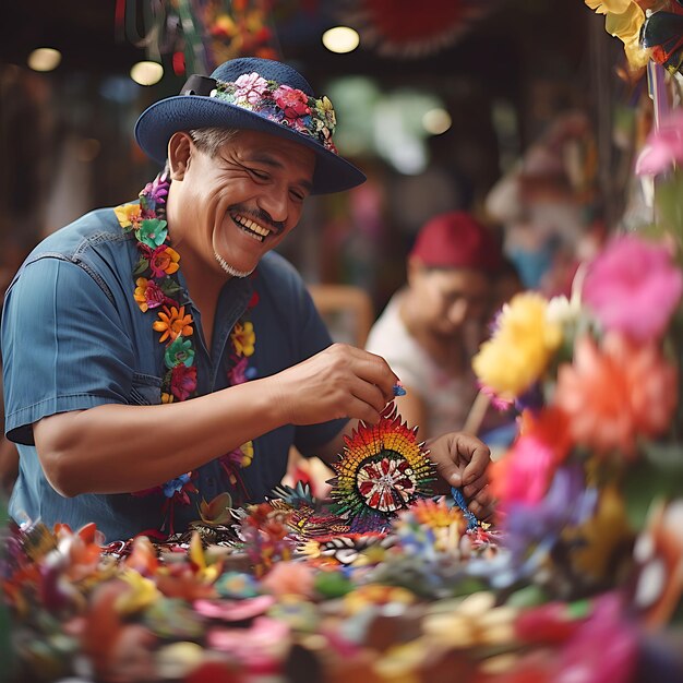 Photo of Colombian Families Create Handmade Crafts and Decorations Fo Festive Colombia Vibrant