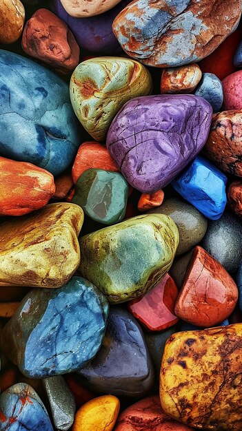 Photo photo of colored rocks