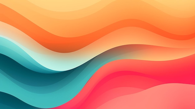 Photo of colorful abstract wave background