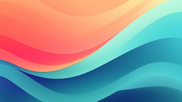 Photo of colorful abstract wave background