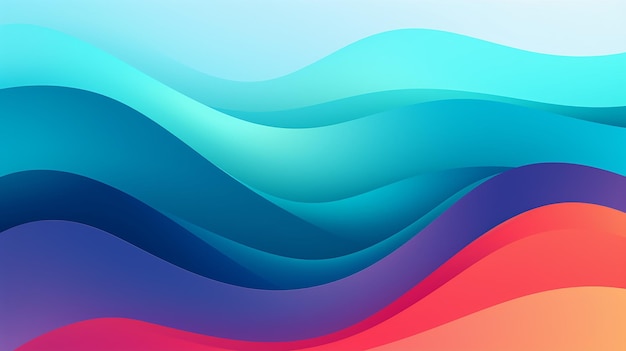 Photo of colorful abstract wave background