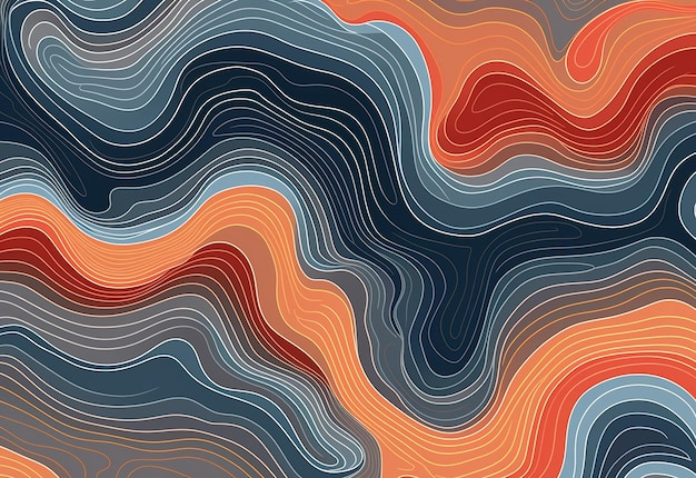 Photo of colorful abstract waves and shapes background