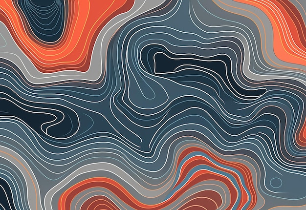 カラフルな抽象的な波と形の背景の写真