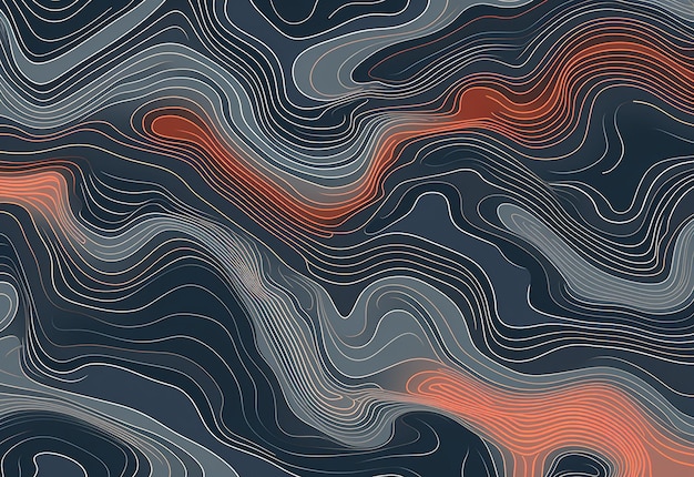 Photo of colorful abstract waves and shapes background