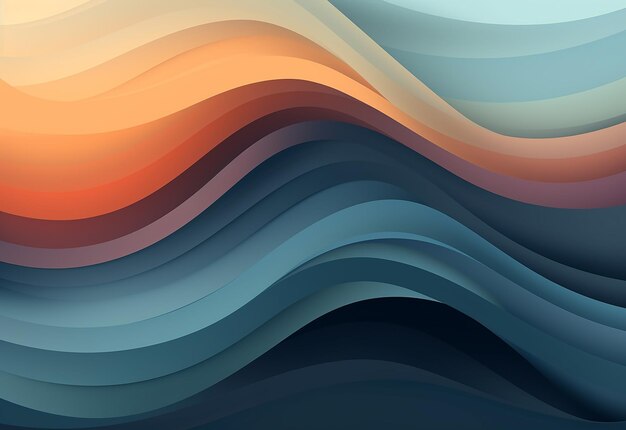 Photo of colorful abstract waves and shapes background