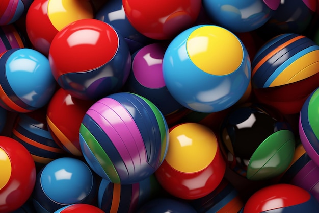 Photo a colorful background with a black ball