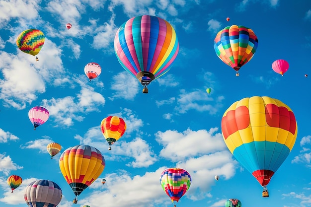 空 の 色々 な バルーン の 写真