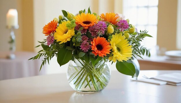 photo colorful beautiful spring or summer bouquet flowers