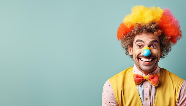 photo colorful clown showing the tongue generator by ai