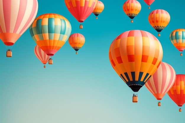 фото красочные воздушные шары на изолированном цветном фоне абстрактный воздушный шар искусство плакат