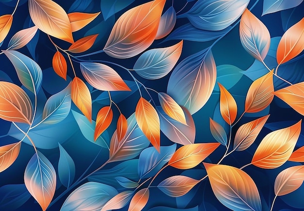 Photo of colorful leaves pattern wallpaper background design