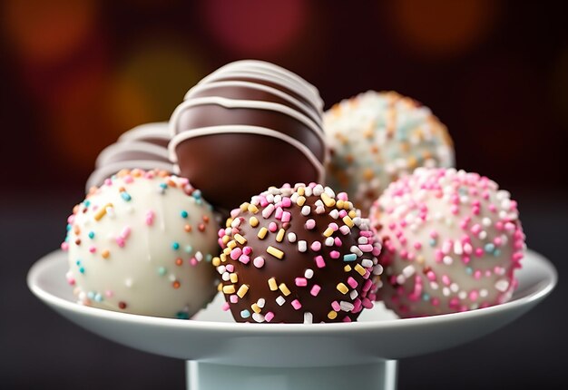 Photo of colorful lollipops with sweet candies