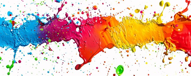 Photo photo of colorful paint splatter