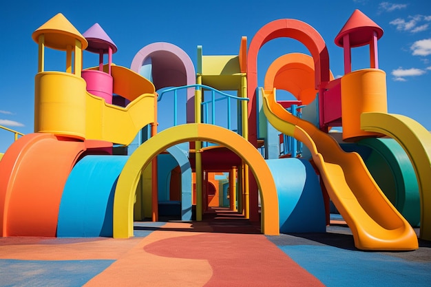 Photo colourful playground equipment