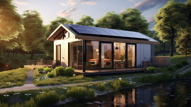 A photo of a Compact EcoFriendly House