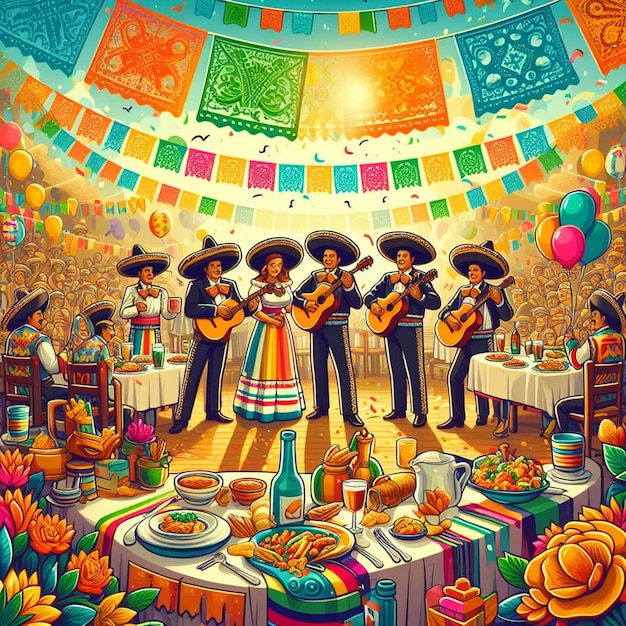 写真 シンコ・デ・マヨ (cinco de mayo) はメキシコの祝日である