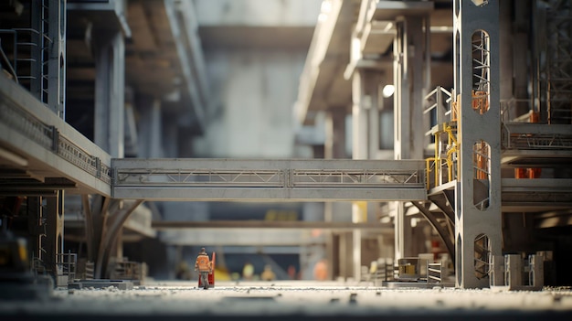 A photo of a construction site with a focus on concrete