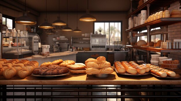 A photo of a contemporary bakery