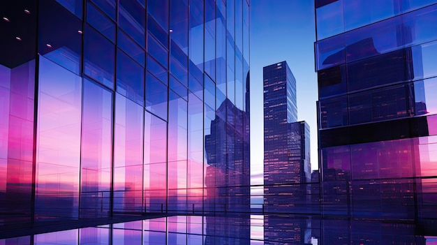 A photo of a contemporary glass skyscraper urban cityscape backdrop