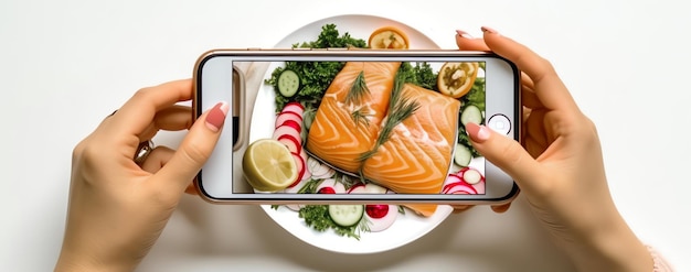 photo of cooked salmon AI generated image