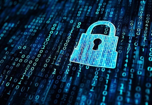 기업 보호 보안 개념과 사이버 보안의 사진