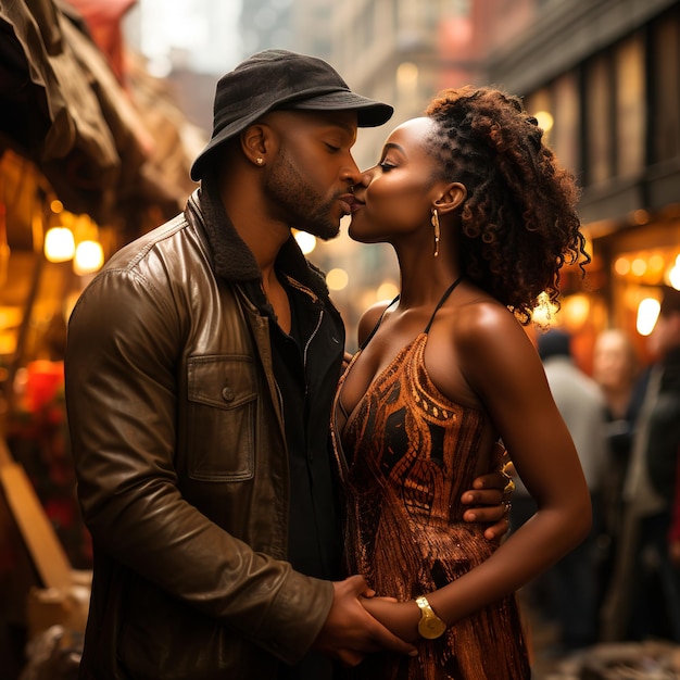 photo of couple kissing with love