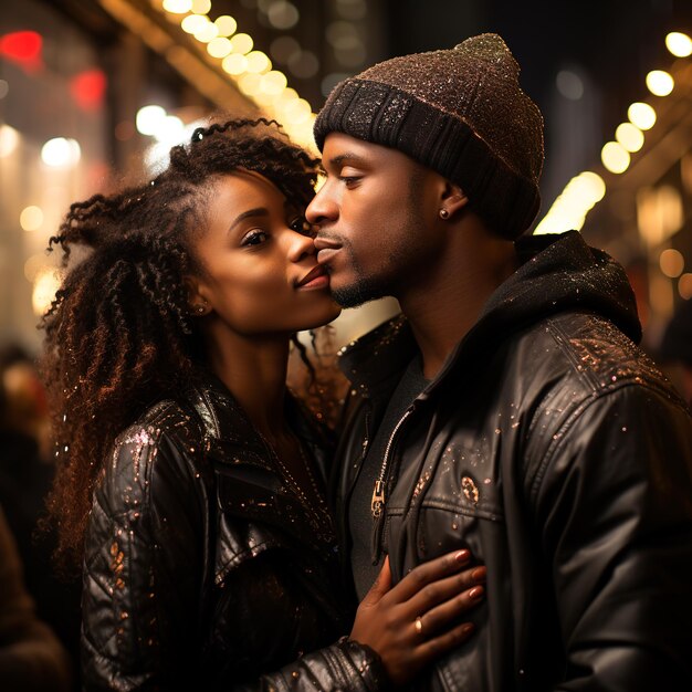 photo of couple kissing with love