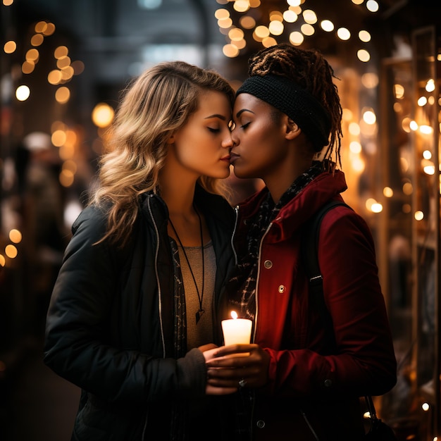 photo of couple kissing with love