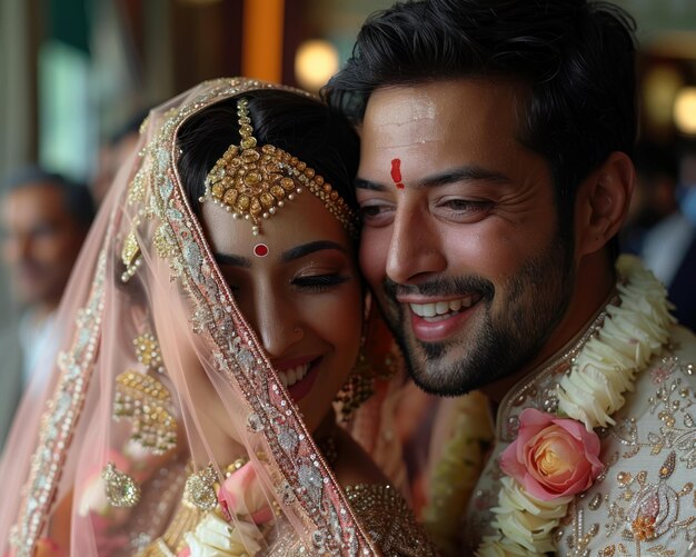 Photo photo of a couple in wedding