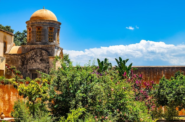 Photo of the courtyard of the monastery of the Holy Trinity