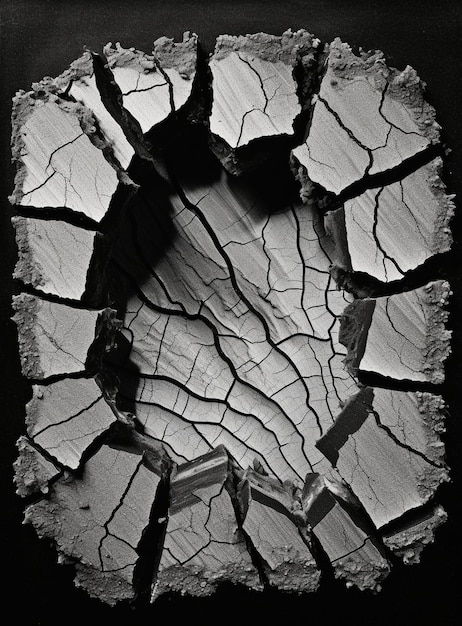 Photo cracked ground texture background