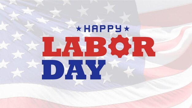 Photo creative labor day banner