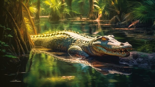 Photo photo of crocodile