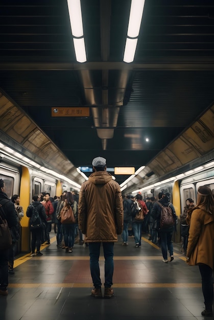 фото толпа людей в метро в час пик