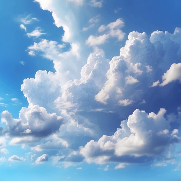 Photo Of Cumulonimbus Cloud In Bright Blue Sky In Sunny Day From Taken From Below