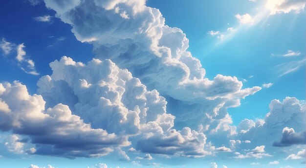 Photo Of Cumulonimbus Cloud In Bright Blue Sky In Sunny Day From Taken From Below